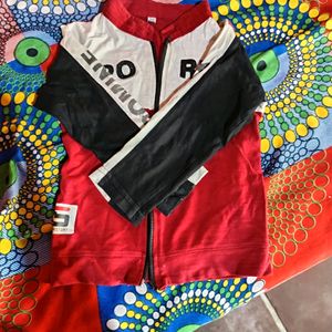 Red Black Jacket For Baby Boy