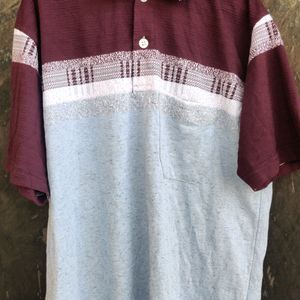 Mens XXL Tshirt Maroon And White