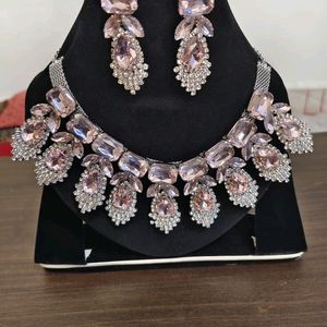 Diwali Offer Korean Glass Stone Necklace