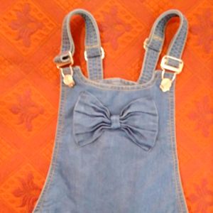 Denim Dungaree For Girls