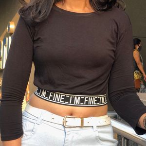 Black Crop Top