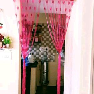 Pink Heart Curtains