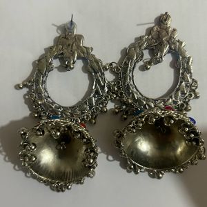 Multicoloured Jaipuri Jhumkas