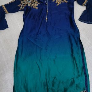 Partywear Kurti With Skirt