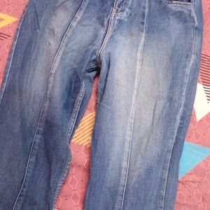 Washed Blue Denim Jeans