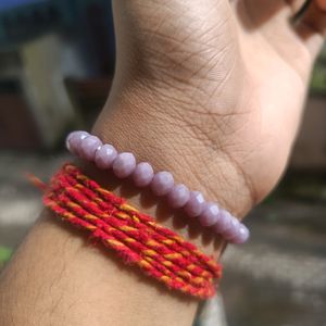 Purple Crystal Bead Bracelet