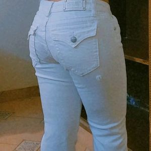 White Jeans ( Mid Waist)