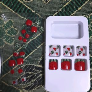 Reusable|Washable Korean TOE NAILS - Set Of 24