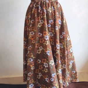 Floral Printed A- line Skirt