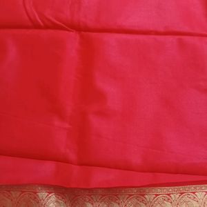 Beautiful Red And Golden Saree