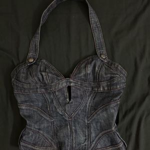 Denim Corset Top