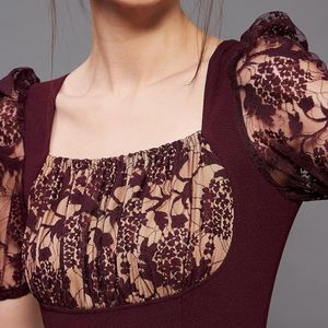 Dark Haze Clouding Lace Overlaid Bodycon dress