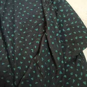 Black Color Green Dotted Short Shirt