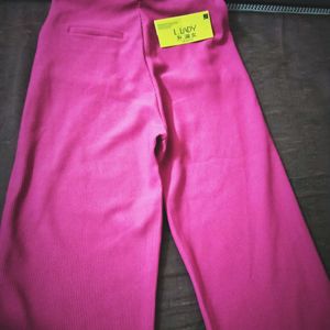 Dark Pink Colour Cotrise Pant