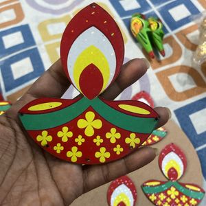 Diya Cutout For Diwali Decor (pack Of 5 )