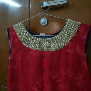 Heavy Red Kurta For Women