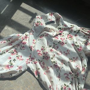 Top N Shop Italy Floral Shirt Dress