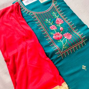 Cotton Suit With Dupatta [Fresh Stock]