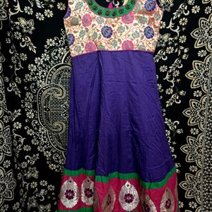 Silk + Cotton+ Embroidery Frock