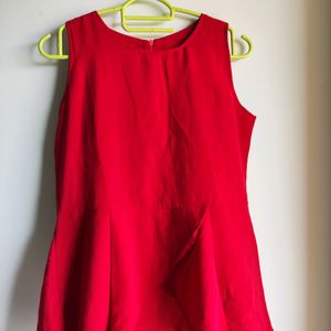 Red Peplum CropTop