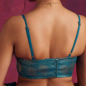 Bralette Brocade Padded Strapy Blouse