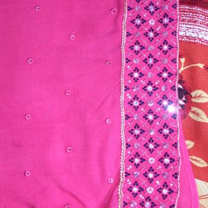 Pink Embroidered Kurti For Girls