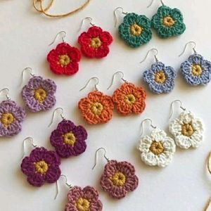 Crichet Flower Earings