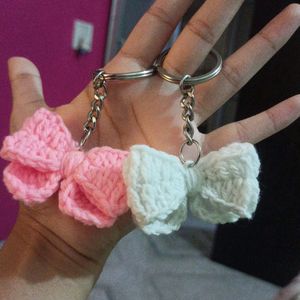 Crochet Bow Keychain