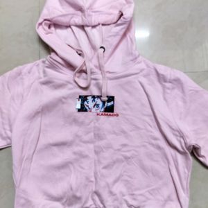 Demon slayer Anime Printed Pink Hoodie