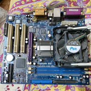 Motherboard With Intel Processor And Cooling Fan