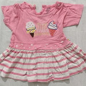 Baby Girl Wear Floral Pink Frock