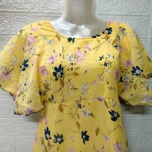 Floral Printed Dress For Medium Size Women