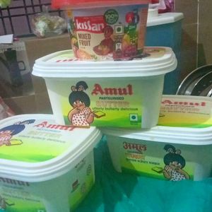 Amul Pasteurised Butter Empty Box ,Kissan Mixed Fruit Jam Empty Boxes