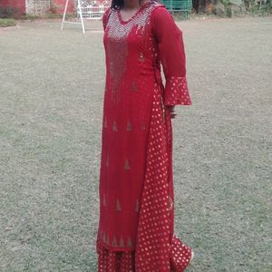 Red Anarkali  Dress