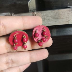 Red And Green Terracotta Ear Drops