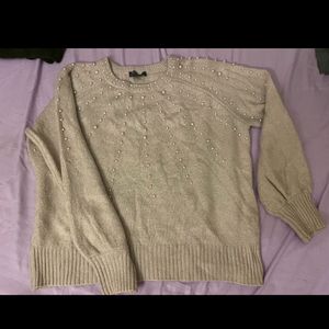 Korean Pearl Deatails Sweater