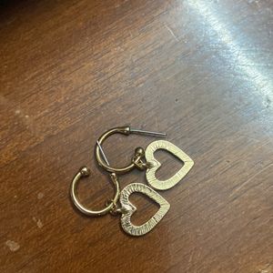 Accessorize Heart Shape Earrings With Ring