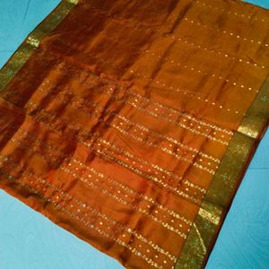 Orange Colour Pure Kanchipattu Saree