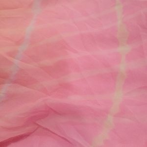 Laheriya Pink And Orenge Saree