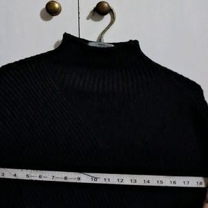 Black High-Neck Sweater