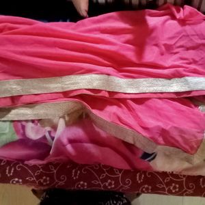 Peach Colour Anarkali. And Dupatta