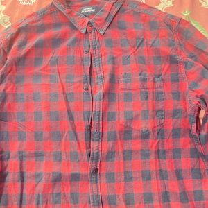 Red And Blue Checks Shirt  Size XL