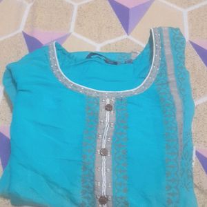 Beautiful Teal Blue Kurti