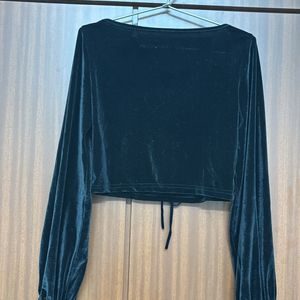 Women Black Velvet Top