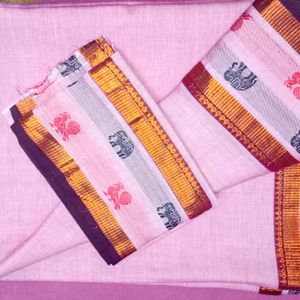 Authentic Chettinad Saree With Copper Zari