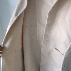 Hooded Beige Long Coat
