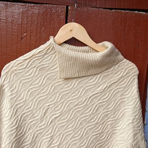 Women High neck Pocho Sweater