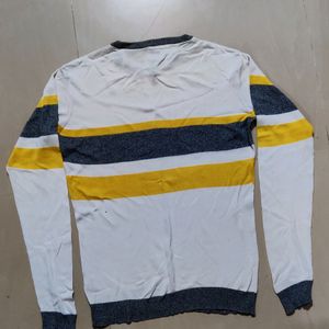 Dnmx White Stripe Sweater