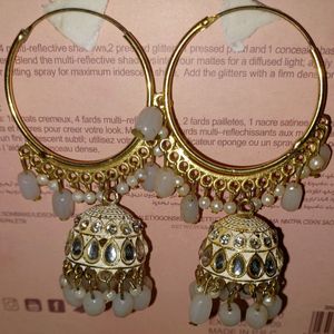 Golden  Yellow Jhumka Earrings