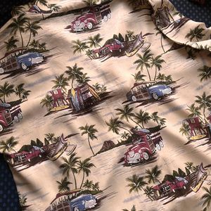 Hawaiian Print Summer Crop Shirt